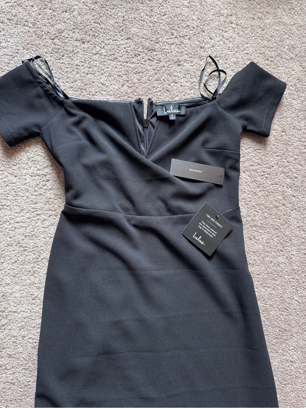 Lulu's Black One-Shoulder Midi Dress